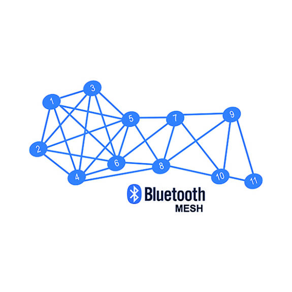Sensorerna sammankopplas med varandra via Bluetooth Mesh